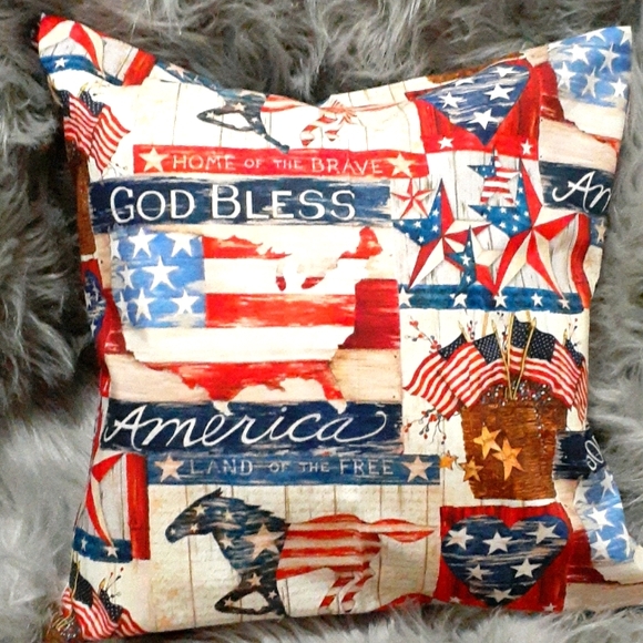Other - (2) Patriotic Home of the Brave Accent Pillows